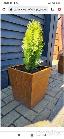 Вазон из картен стали