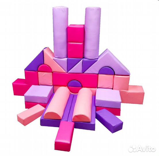 Игровой набор мягкий модулей 34 фигуры