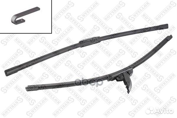 Щетки плоск. к-т 550/22'+475/19',крючок 9 Ford