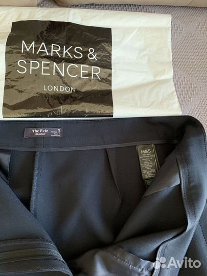 Брюки женские синие marks & spencer размер 52