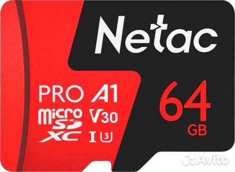 Карта памяти MicroSD 64GB Netac P500 Extreme Pro