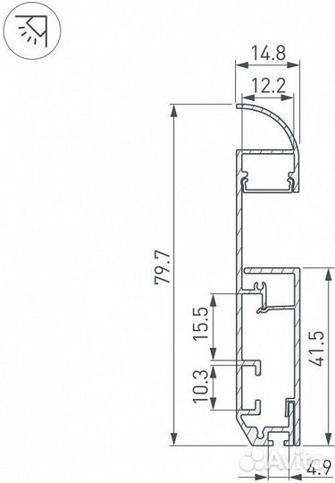 Профиль для плинтусов Arlight ARH-plintus 045448