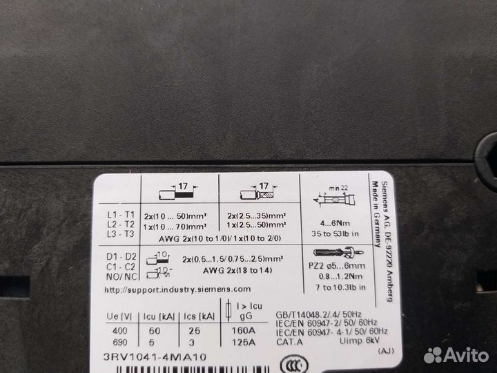 Автомат защиты двигателя siemens /ABB/ schneider