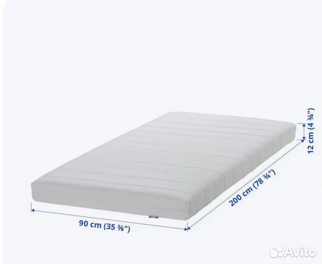 Матрас IKEA 90 200 asvang