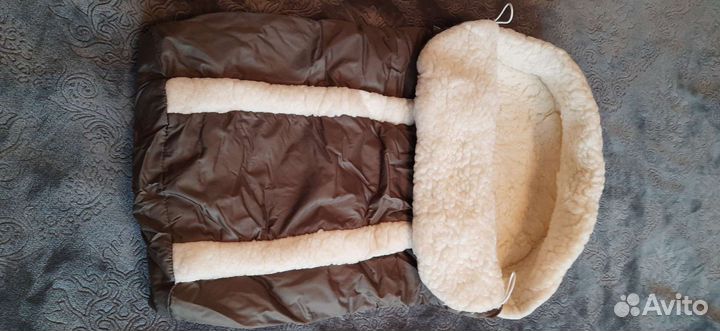 Конверт зимний из овчины в коляску