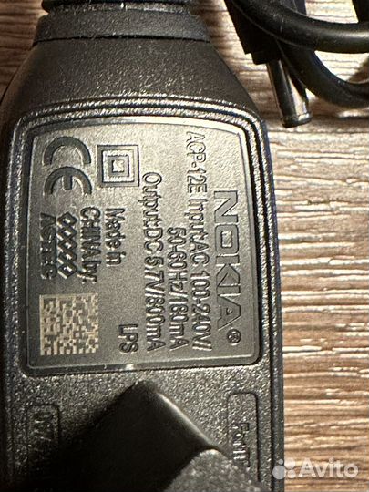 Зарядное устройство Nokia ACP-12E