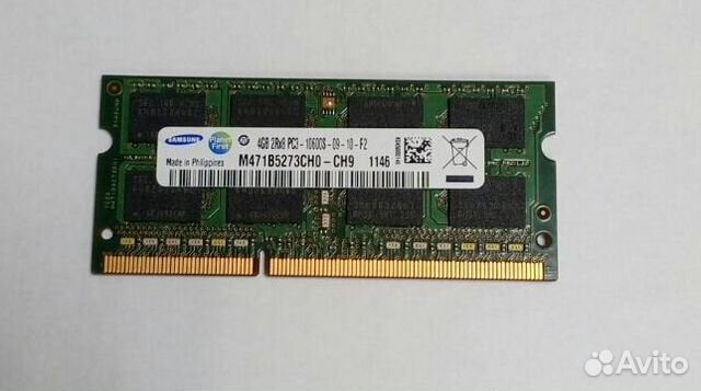 Оперативная память So-Dimm DDR III, Samsung 4Gb