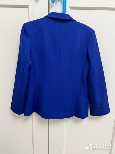 Пиджак васильковый