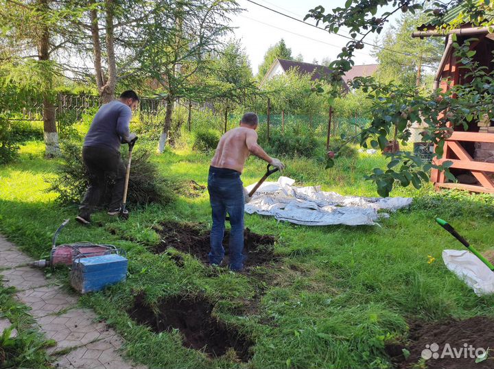 Септик био на семью 3-5 человек. Без электричества