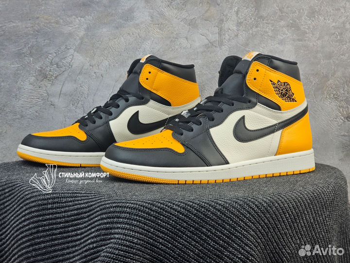 Кроссовки Nike Air Jordan 1 high OG Yellow toe