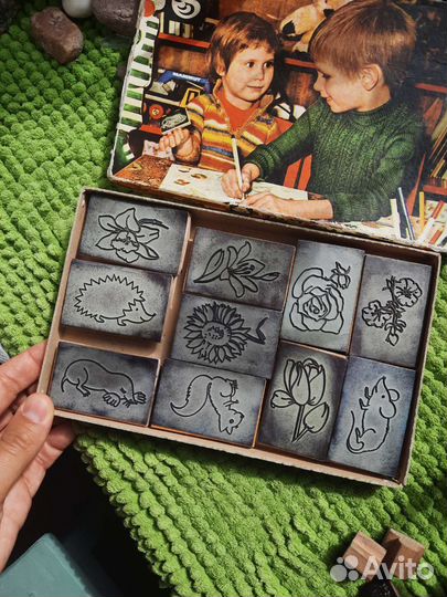 Детская игра штампы Германия, СССР, 2 набора в 1