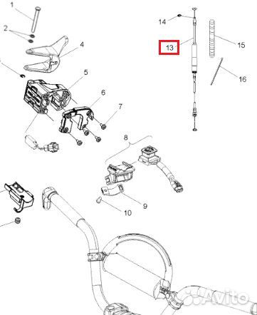 SM-05087 SPI Тросик Газа Для Polaris 7081154