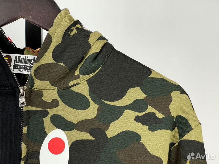 Full Zip Hoodie bape Green/Black/Camo