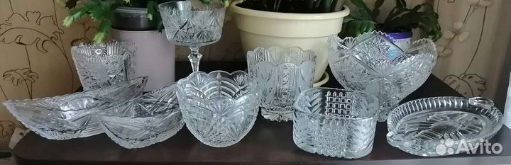 Хрусталь вазы конфетницы Салатники СССР