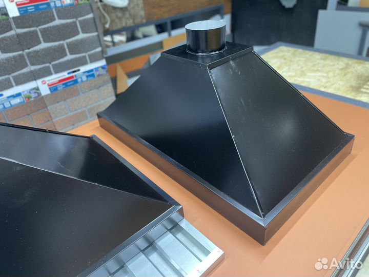 Купить зонт вытяжной черный матовый 100*60*40