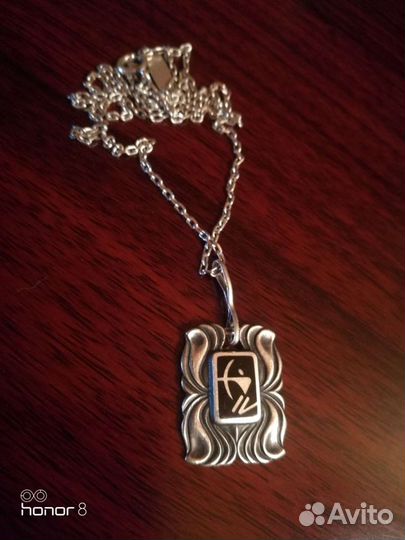 Кулон серебро+эмаль 1979г