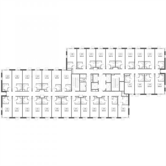 Апартаменты-студия, 21,3 м², 20/21 эт.