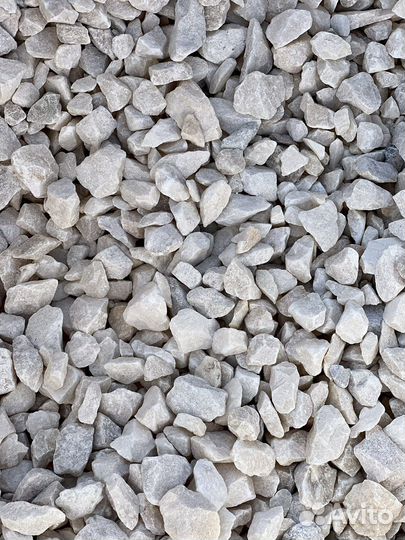 Щебень мраморный белый