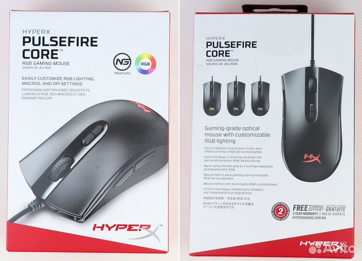 Мышь проводная HyperX Pulsefire core RGB HX-MC004