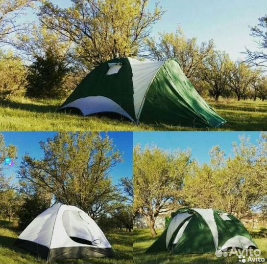 Палатка туристическая для трех чел.(110+210) x210