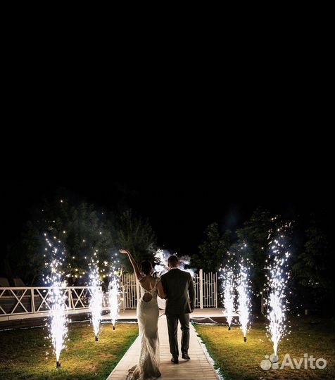 Холодные фонтаны на свадьбу