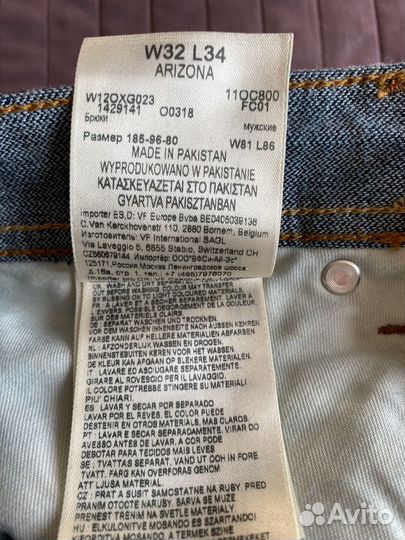 Джинсы Wrangler оригинальные 32/34