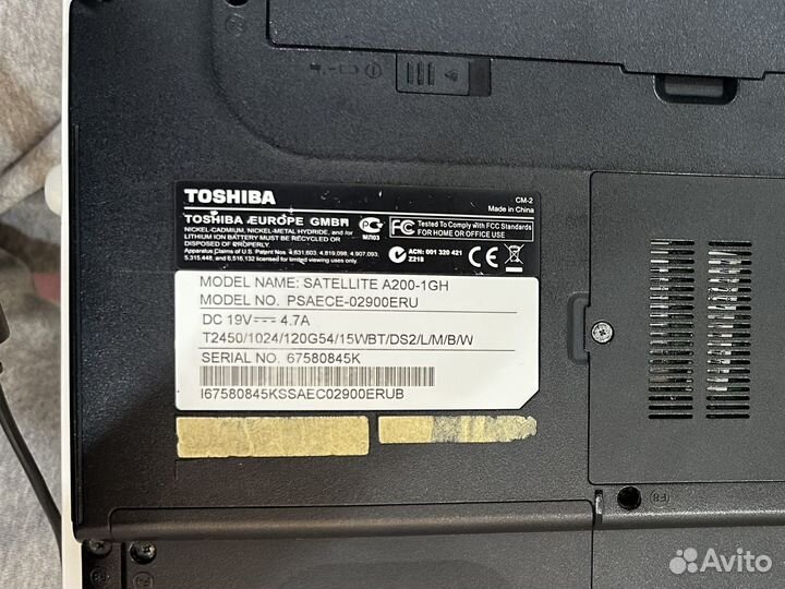 Ноутбук Toshiba Satellite A200-1GH