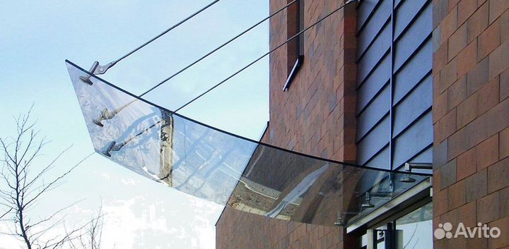 Стеклянные козырьки Москва