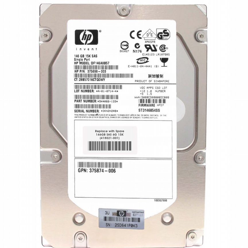 [418021-001] Жесткий Диск Hp 146gb 15000 Sas 3,5" Hd 418021-001