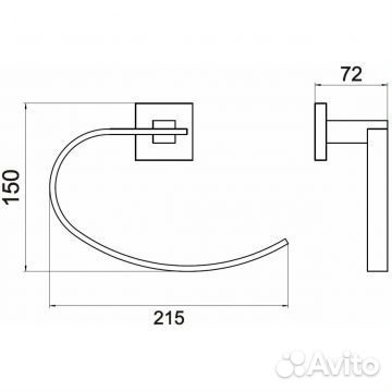 Держатель для полотенец Savol кольцевой Бронза S-06563C