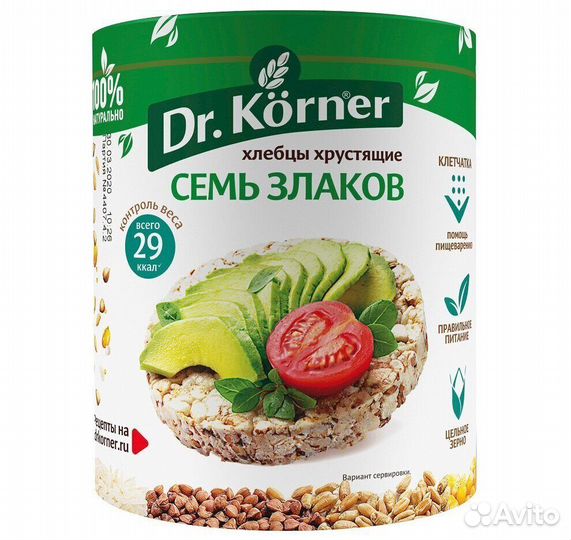 Хлебцы Dr. Korner 7 злаков 100г (опт)