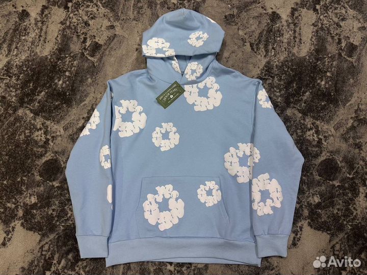 Худи denim tears голубое