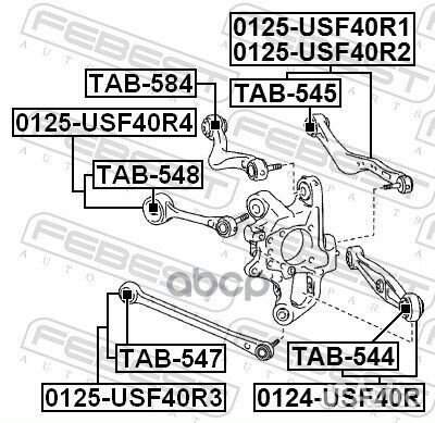 Сайлентблок рычага chrysler sebring II 06-10 за