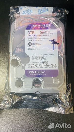 Жесткий диск Western Digital WD Purple 3 тб