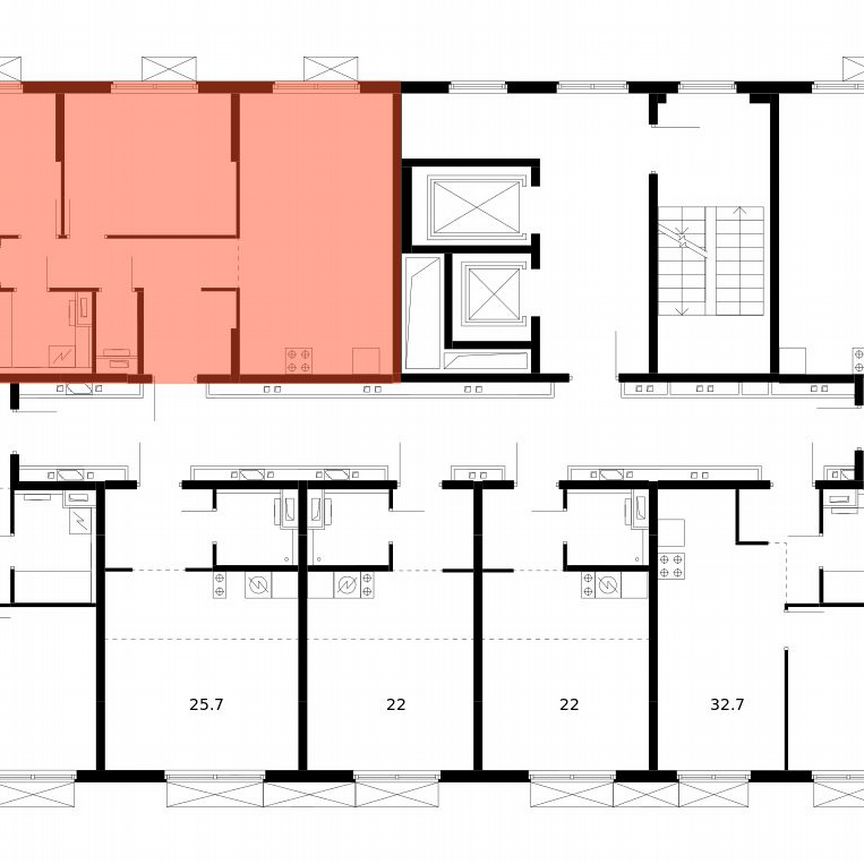 3-к. квартира, 73,7 м², 12/14 эт.