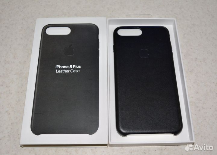 Чехол Apple iPhone 8 Plus / 7 Plus Leather Black