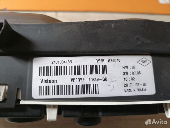 Панель приборов Renault Logan 2 Логан 2 Sandero 2