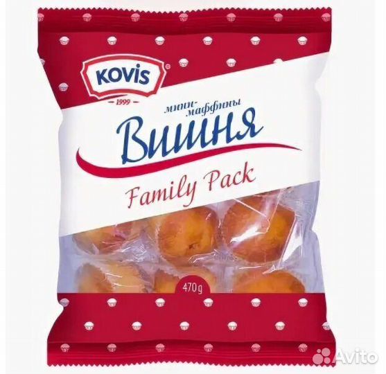 Мини-маффины Kovis Вишня 470г Kovis