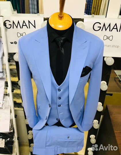 Мужской костюм влитой premium