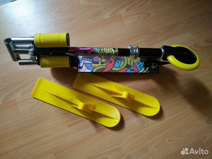 Самокат снегокат 2 в 1