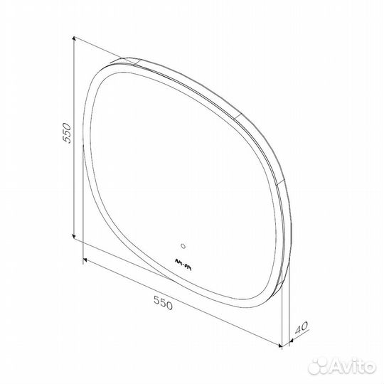 Зеркало AM.PM Func 55 m8fmox0551wgs Белое