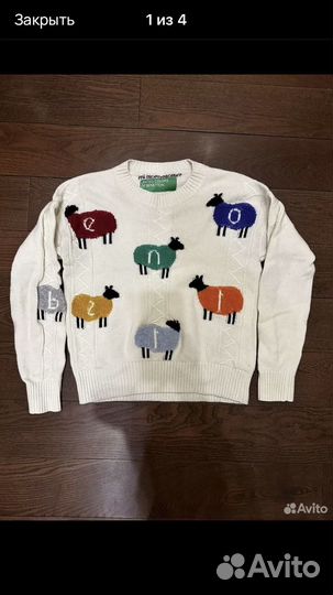 Свитер benetton шерсть М