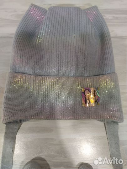Шапка демисезонная для девочки 46 48