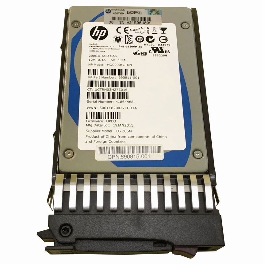 [MO0200FCTRN] Жесткий Диск Hp 200gb Sas 2.5" Ssd Mo0200fctrn