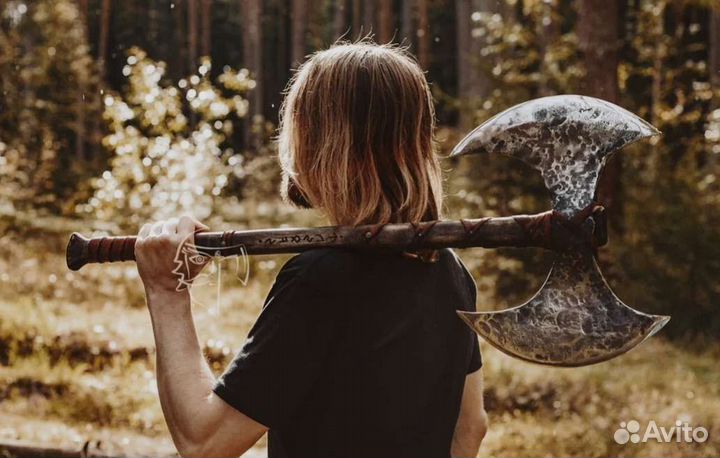 Топор Перуна кованый двусторонний