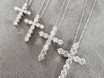 Крест с природными бриллиантами - 1 карат