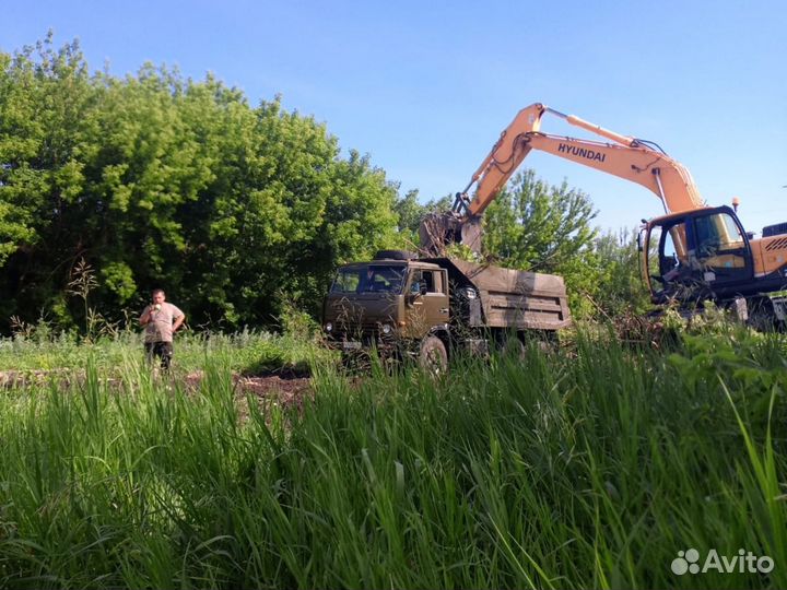Расчистка участка,спил дерева,трактор