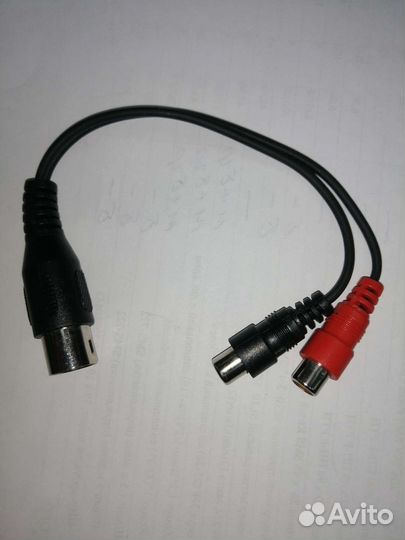 Кабель переходник) S-Video DIN 5 pin - 2 rca (m)
