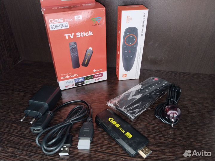 SMART TV stick приставка прошитая + Аэромышь