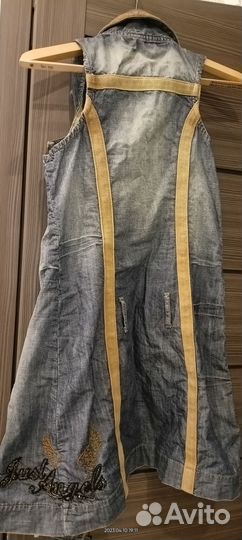 Сарафан- жилет джинсовый. 46/48р